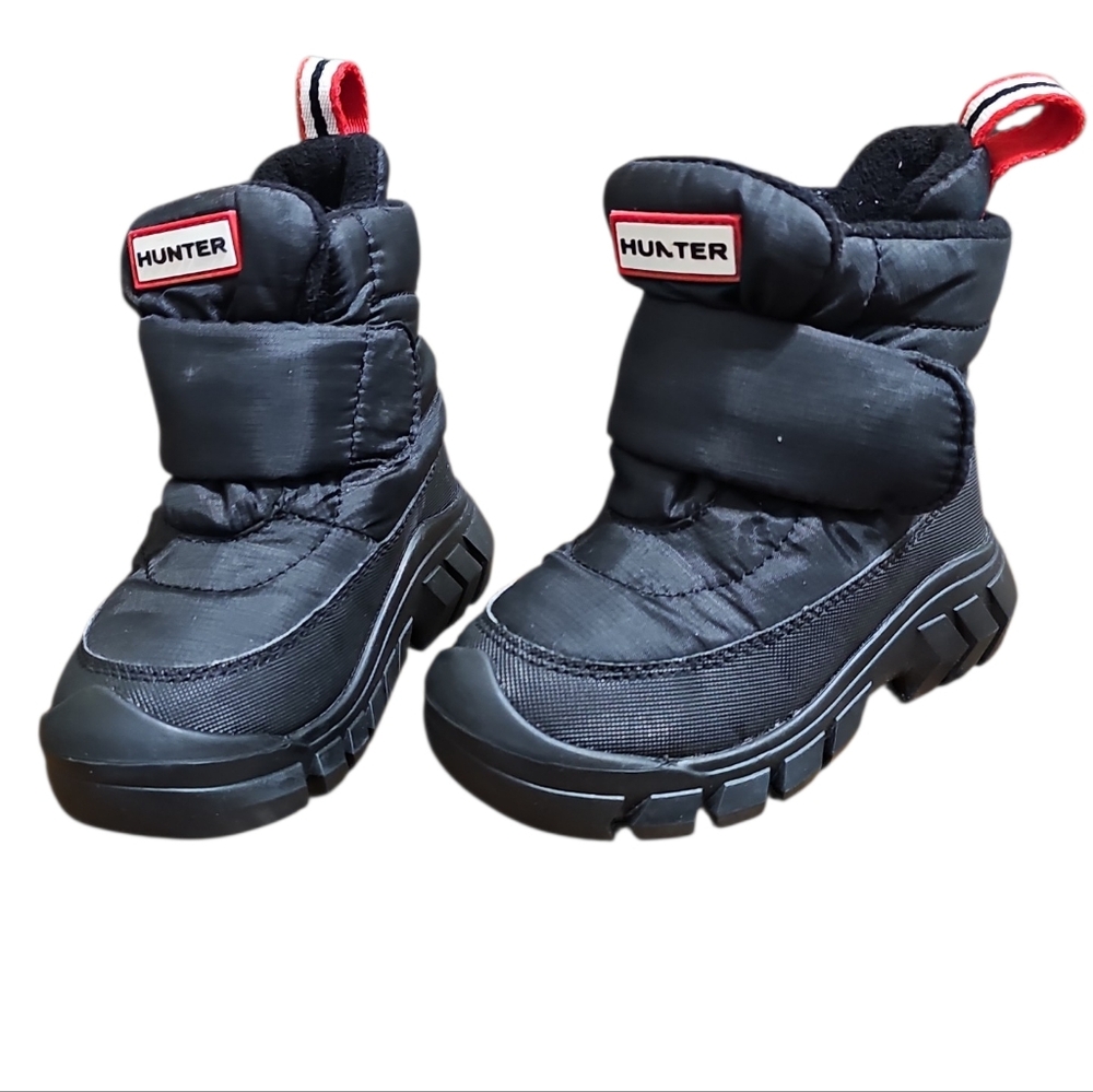 Hunter Kids Black Winter Boots